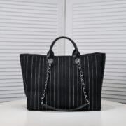 Chanel Cruise Chain Canvas Beach Bag Shopping bag Tote Shoulder Bag Handbag - Image 3