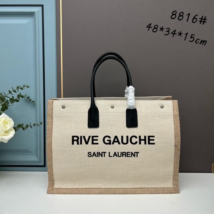 SAINT LAURENT Rive Gauche Tote Bag Handbag - Image 11