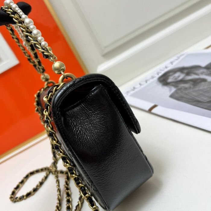 ⁦Chanel 24P Square Fatty Flap Bag Shoulder Bag Crossbody Bag⁩ - الصورة ⁦7⁩