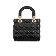 DIOR Small Lady Dior Bag-Lambskin Leather Shoulder Bag - Image 7