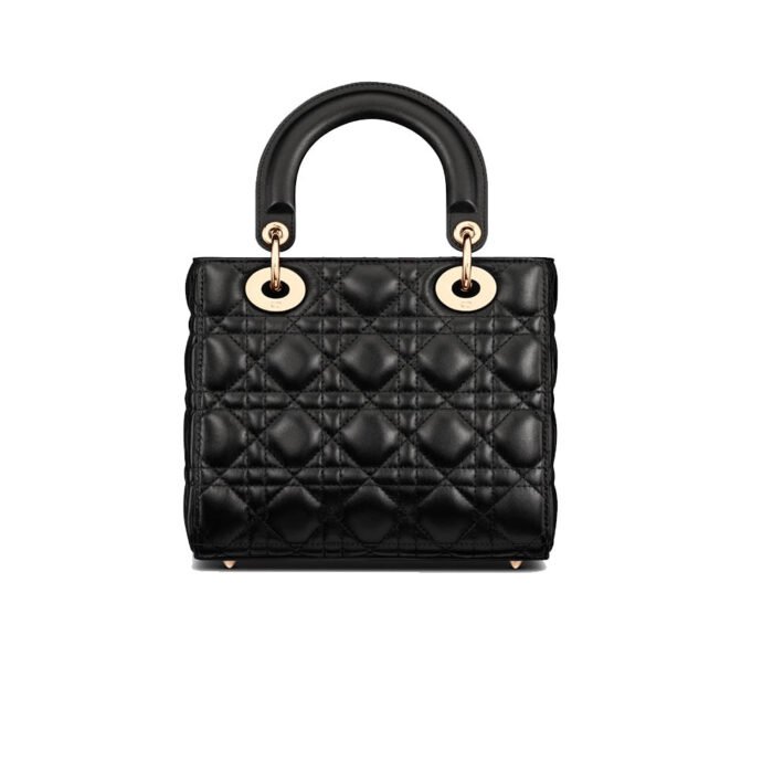 DIOR Small Lady Dior Bag-Lambskin Leather Shoulder Bag - Image 7