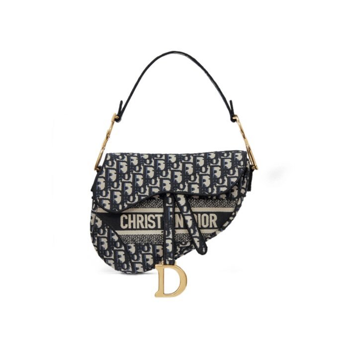 ⁦Dior SADDLE Bag Oblique Embroidered⁩ - الصورة ⁦1⁩