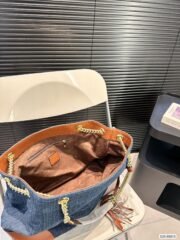 ⁦Gucci Denim Tote Bag Shoulder Bag Handbag⁩ - الصورة ⁦8⁩