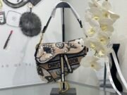 Dior Embroidery Saddle Bag Shoulder Bag Handbag Mirror Quality Version 10A - Image 5