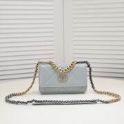 Chanel Woc 3 Colour Metallic Mixed Strap Shoulder Bag Handbag
