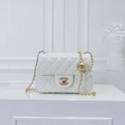 Chanel Cross Body Metal Ball Chain Shoulder Bag Handbag CF 9021