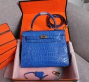 ⁦Hermes Kelly Gold Buckle Bag-Crocodile Handbag Shoulder Bag⁩ - الصورة ⁦21⁩