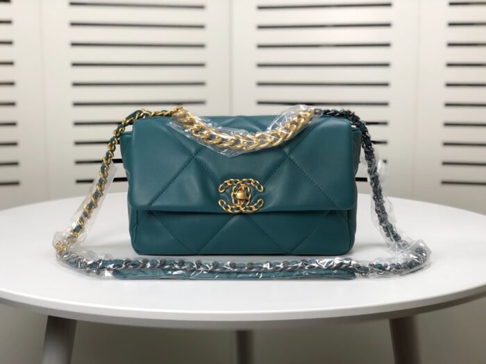 Chanel Lambskin Quilted Small 19 Flap Shoulder Bag Handbag - Image 1