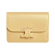 Celine Triomphe Leather card bag