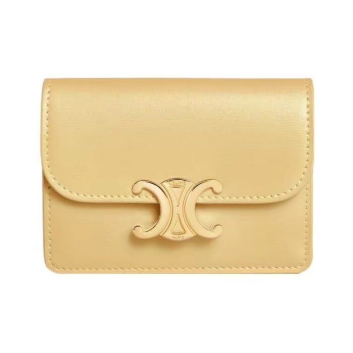 ⁦Celine Triomphe Leather card bag⁩ - الصورة ⁦1⁩