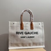 ⁦Saint Laurent YSL  Rive Gauche Canvas Tote bag Handbag⁩ - الصورة ⁦5⁩
