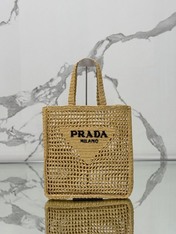 Prada Grass Woven Shoulder Bag Handbag 10A Quality - Image 1