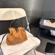 LOEWE Suede Anagram handbag