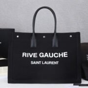 SAINT LAURENT Rive Gauche Tote Bag Handbag - Image 9