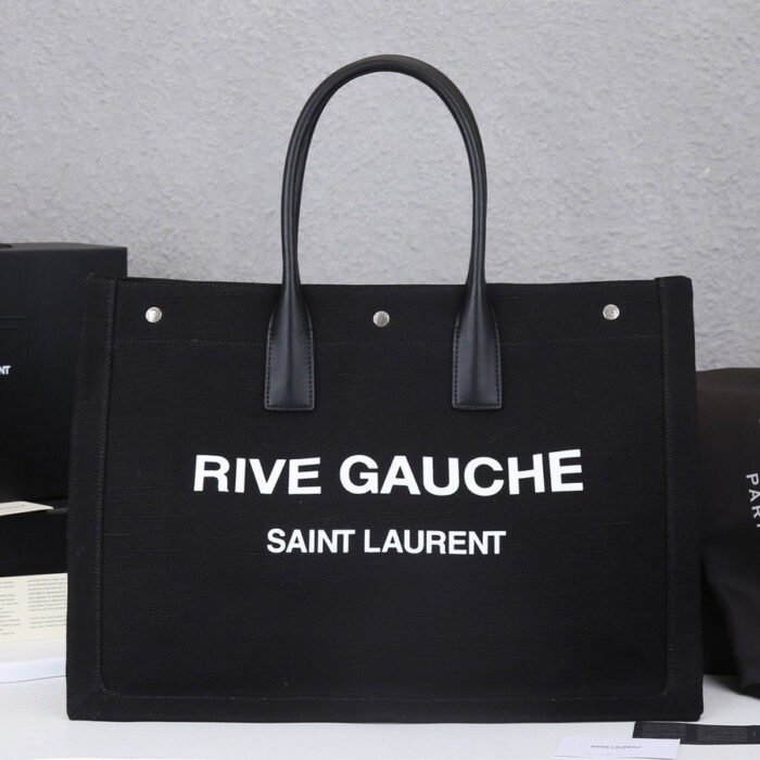 SAINT LAURENT Rive Gauche Tote Bag Handbag - Image 9
