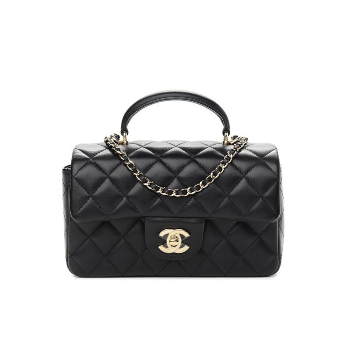 Chanle Lambskin Mini Top Handle CF Shoulder Bag - Image 1