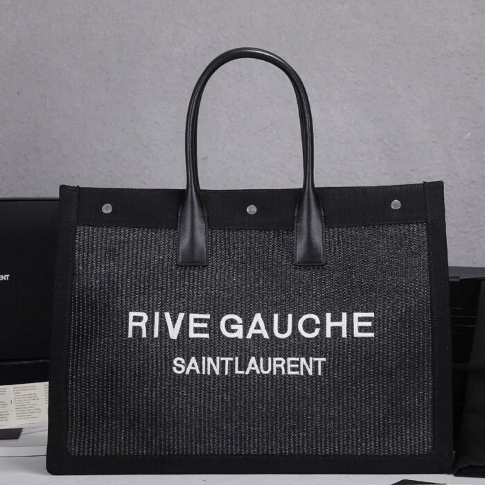 SAINT LAURENT Rive Gauche Tote Bag Handbag - Image 3