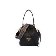 Prada Drawstring Cowhide Shoulder Bag Handbag