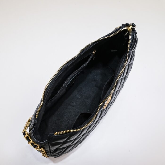 Chanel 23p Crescent Moon Bag Hobo Wristlet Shoulder Bag Handbag - Image 8