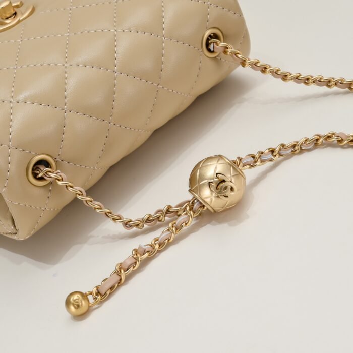 Chanel Cross Body Metal Ball Chain Shoulder Bag Handbag - Image 6