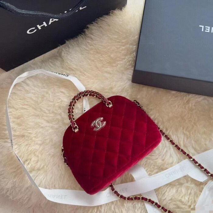 Chanel Classic Mini Mirror Version  With Chain Red Shoulder Bag Handbag 10A - Image 4