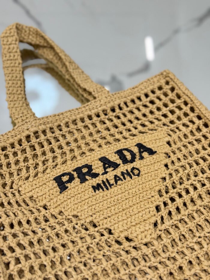 Prada Grass Woven Shoulder Bag Handbag 10A Quality - Image 3