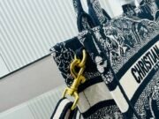 Dior Book Tote Mini Black And Blue Tiger Embroider Shoulder Bag Handbag - Image 6