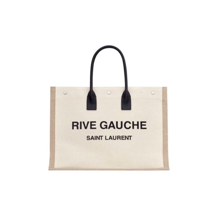 ⁦Saint Laurent YSL  Rive Gauche Canvas Tote bag Handbag⁩ - الصورة ⁦1⁩