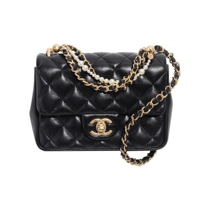 ⁦Chanel 24P Square Fatty Flap Bag Shoulder Bag Crossbody Bag⁩ - الصورة ⁦1⁩