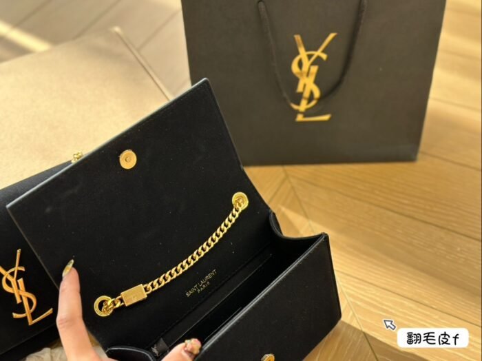 ⁦YSL Saint Laurent KATE CHAIN AND TASSEL BAG IN TEXTURED Bag Shoulder Bag Handbag⁩ - الصورة ⁦6⁩
