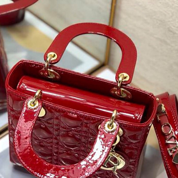 ⁦Dior Small Lady Bag - Lacquered Calfskin⁩ - الصورة ⁦10⁩