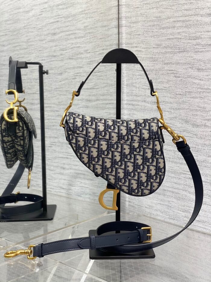 ⁦Dior Saddle Mini Oblique Embroidery Shoulder Bag Handbag 10A Quality⁩ - الصورة ⁦4⁩
