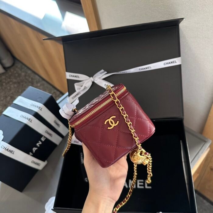 ⁦Chanel Golden Ball Box Bag Cosmetic Bag Shoulder Bag Handbag⁩ - الصورة ⁦13⁩