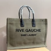 ⁦Saint Laurent YSL  Rive Gauche Canvas Tote bag Handbag⁩ - الصورة ⁦7⁩