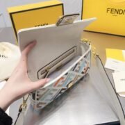 FENDI Baguette Multicolor canvas bag with FF embroidery - Image 10