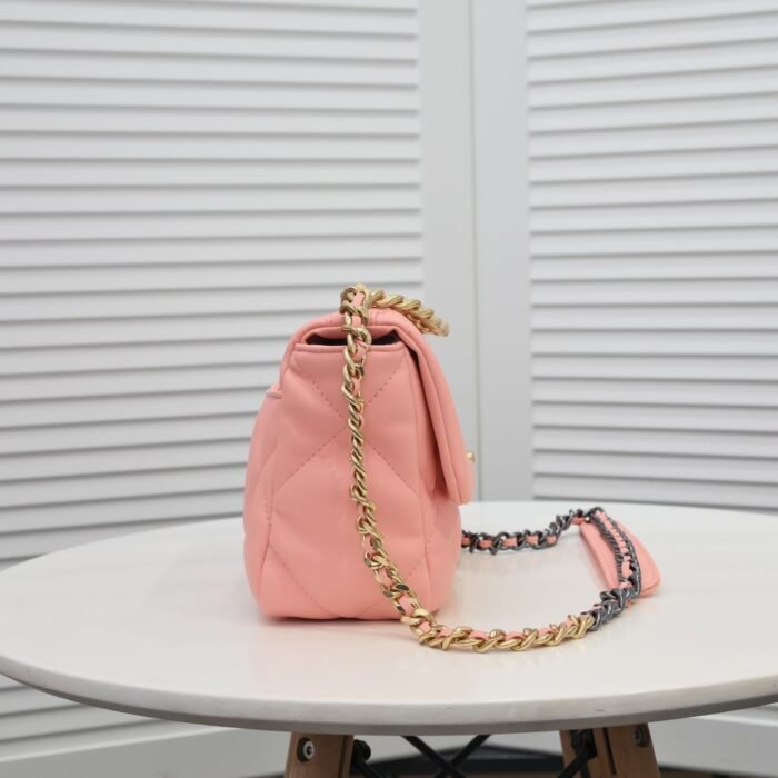 Chanel Lambskin Quilted Small 19 Flap Shoulder Bag Handbag - Image 2