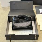 CHANEL 31 Mini Cowhide Shoulder Bag Black - Image 7