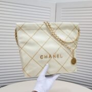 ⁦Chanel 22 Bag Pearl Bag Golden Thread Shoulder Bag Handbag⁩ - الصورة ⁦5⁩