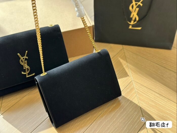 ⁦YSL Saint Laurent KATE CHAIN AND TASSEL BAG IN TEXTURED Bag Shoulder Bag Handbag⁩ - الصورة ⁦3⁩