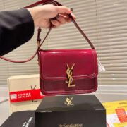 ⁦Saint Laurent YSL SOFLERINO Box Glossy Shoulder Bag⁩ - الصورة ⁦10⁩