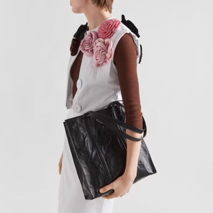 Prada Small Antique Nappa Leather Tote Bag Handbag - Image 3