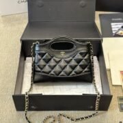 CHANEL 31 Mini  Chain Shoulder Bag Shiny Calf Leather - Image 5