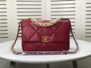 Chanel Lambskin Quilted Medium19 Flap Shoulder Bag Handbag