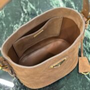 Prada Suede mini bucket bag 10A quality 1BE078 - Image 10
