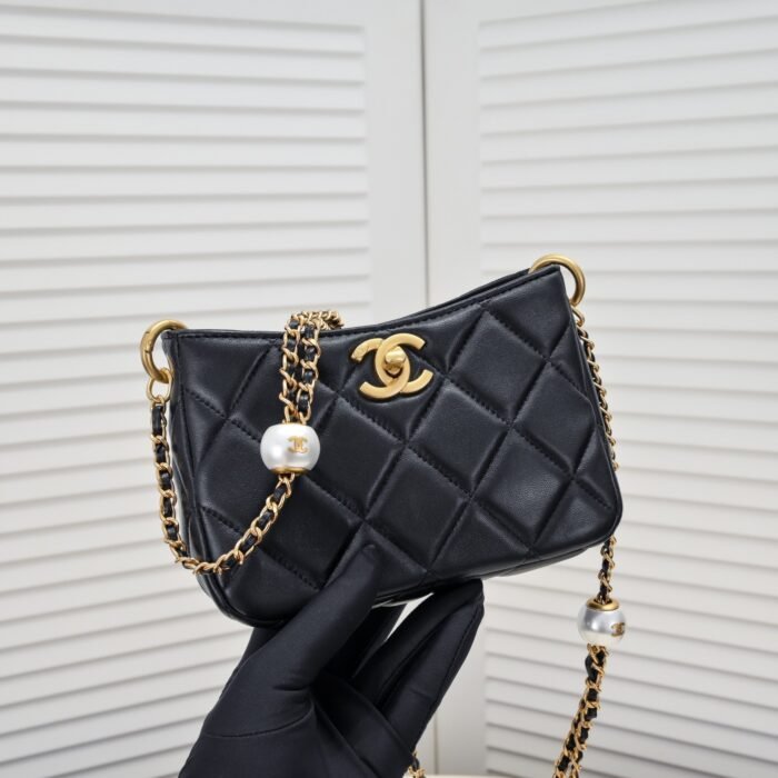Chanel 24S Hobo Bag With Pearl Adjustable  Shoulder Bag Handbag - Image 5