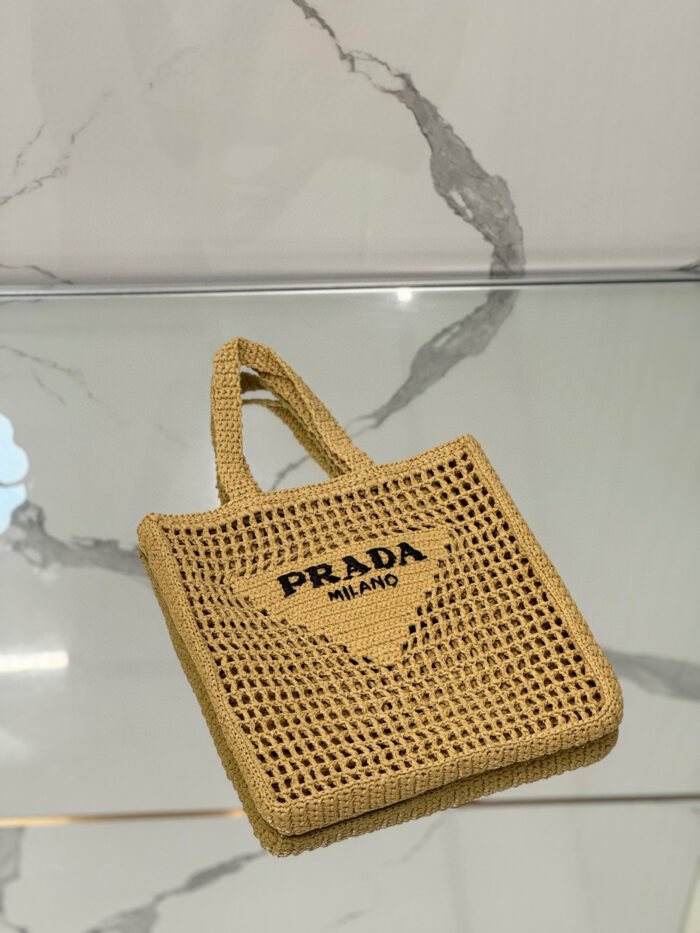 Prada Grass Woven Shoulder Bag Handbag 10A Quality - Image 2