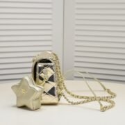 Chanel 24c CF Stars Bag Patent Leather Gold Shoulder Bag Handbag - Image 2