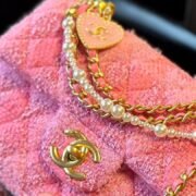 Chanel 24SS Pearl Tweed Square Flap Bag - Image 3