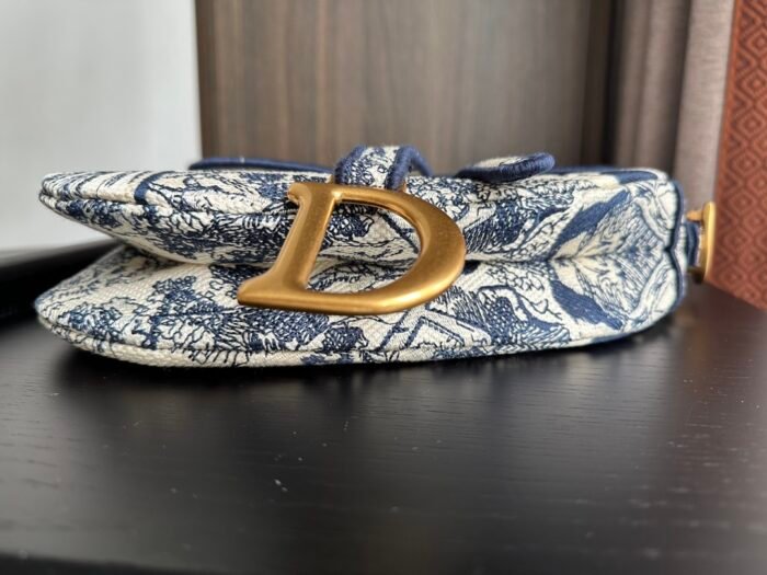 Dior Embroidery Saddle Bag Shoulder Bag Handbag Mirror Quality Version 10A - Image 6