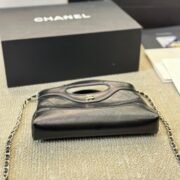 CHANEL 31 Mini Cowhide Shoulder Bag Black - Image 9